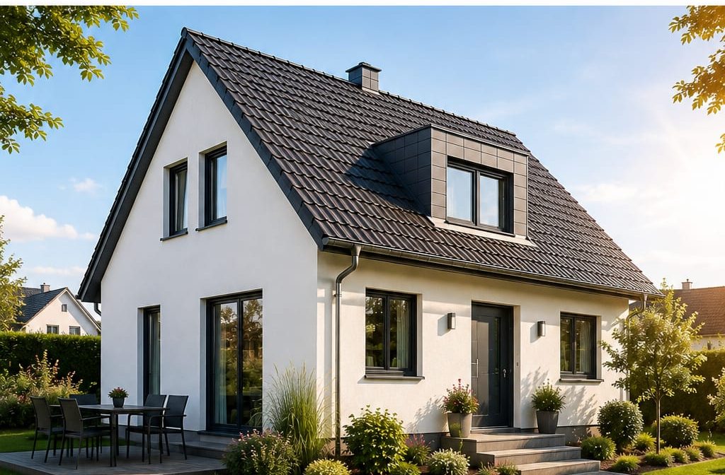 Musterbeispiel: Einfamilienhaus mit Südgarten